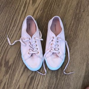Pink canvas sneakers